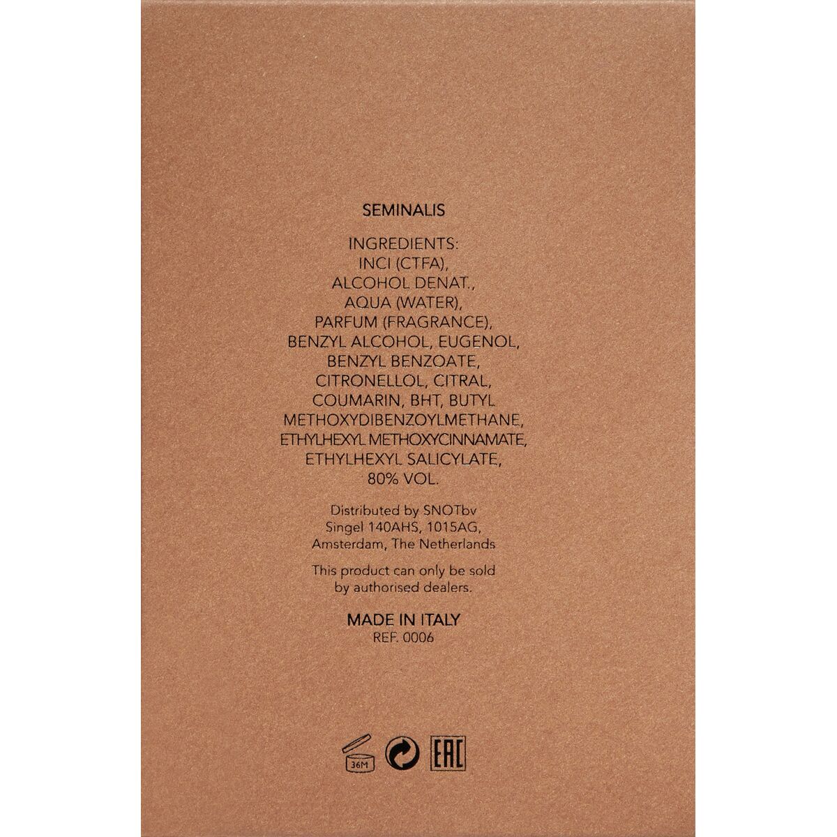 Perfume Unisex Orto Parisi SEMINALIS 50 ml Seminalis