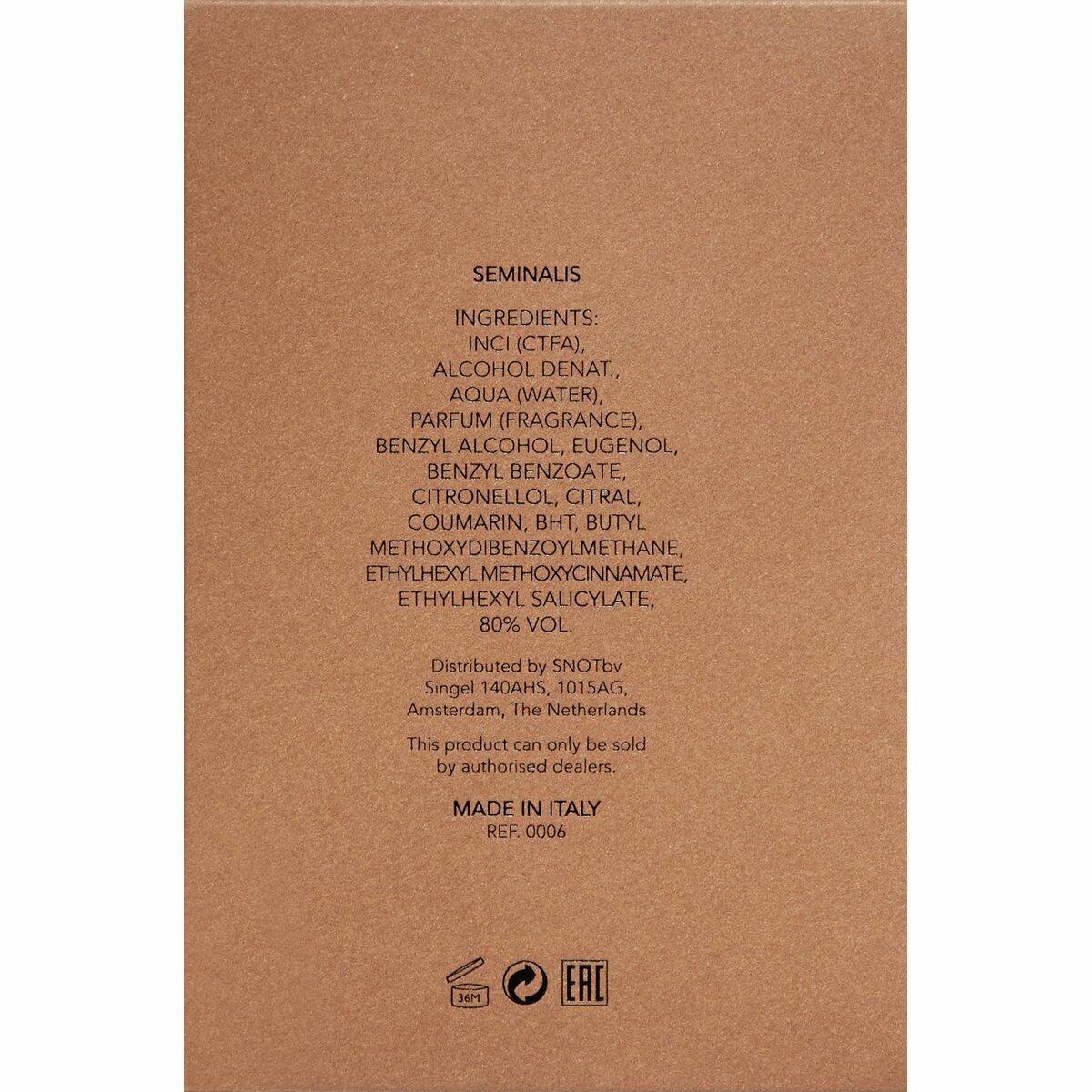 Perfume Unisex Orto Parisi SEMINALIS 50 ml Seminalis