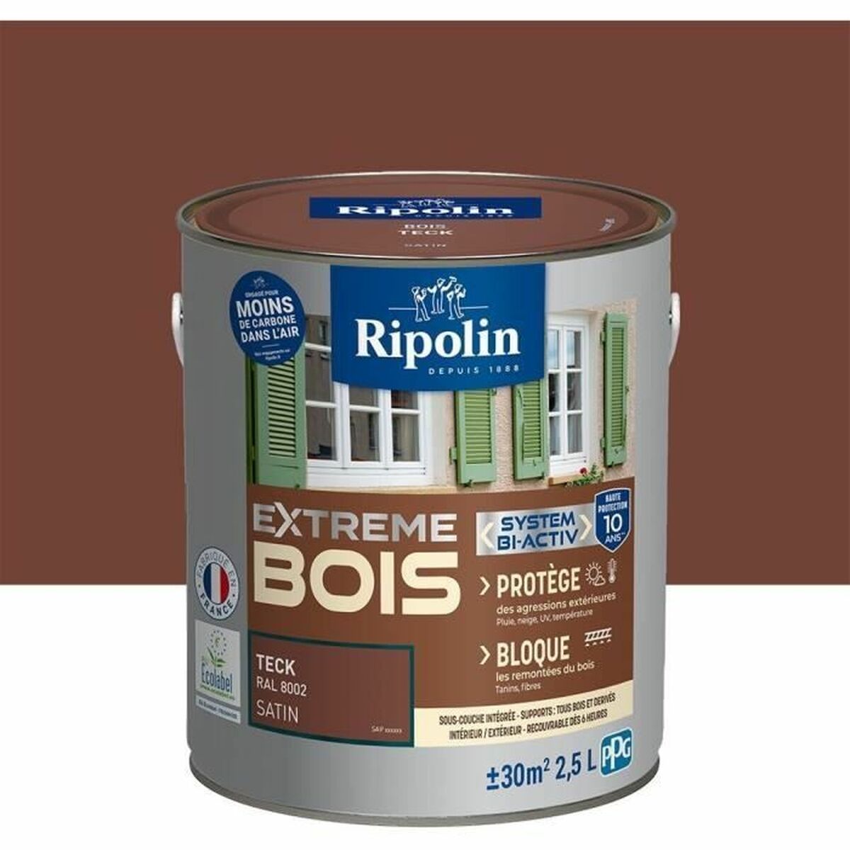 Pintura Ripolin Marrón Satinado 2,5 L