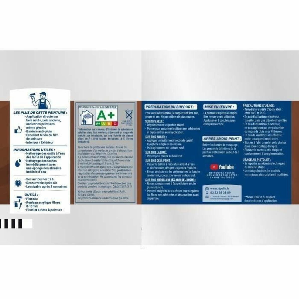 Pintura Ripolin Azul Satinado 500 ml