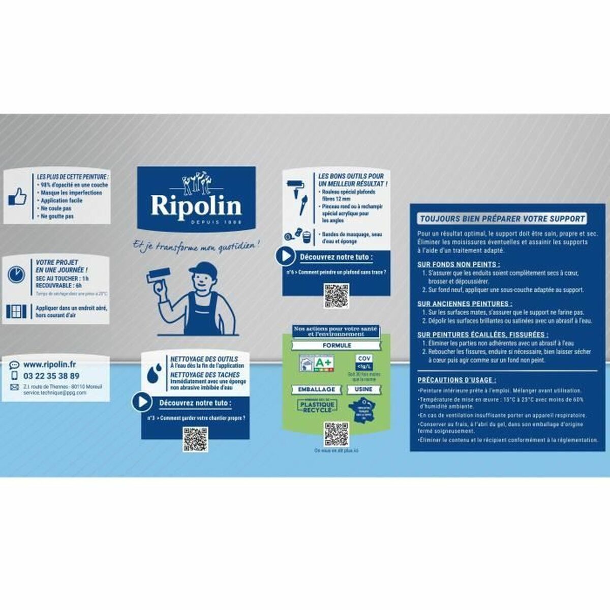 Pintura Ripolin Blanco Mate