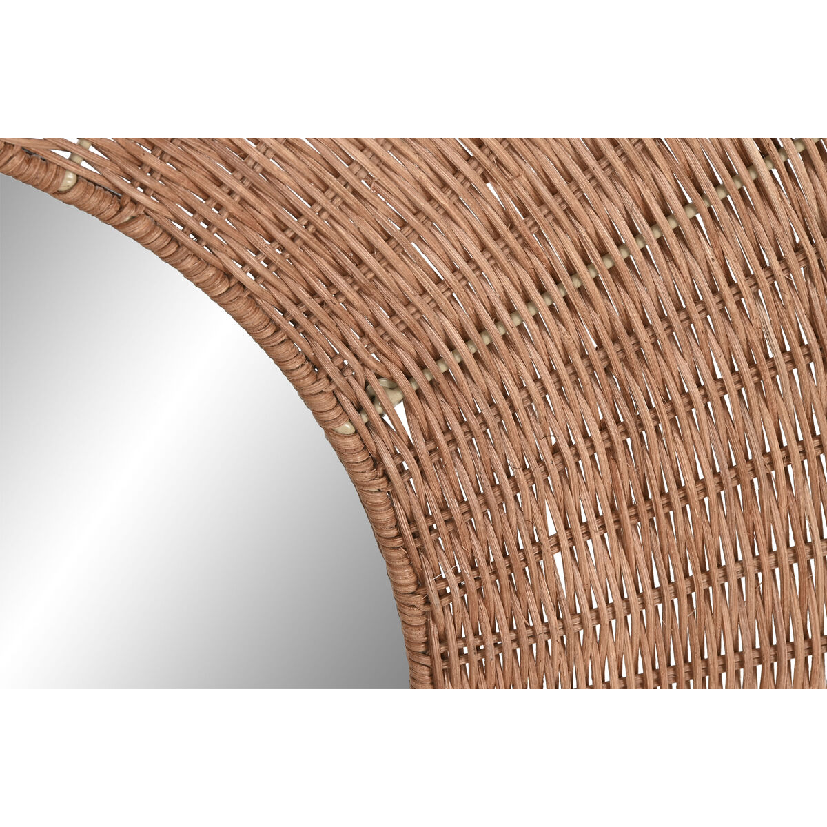 Espejo de pared Home ESPRIT Marrón Natural Tropical 98 x 1 x 98 cm