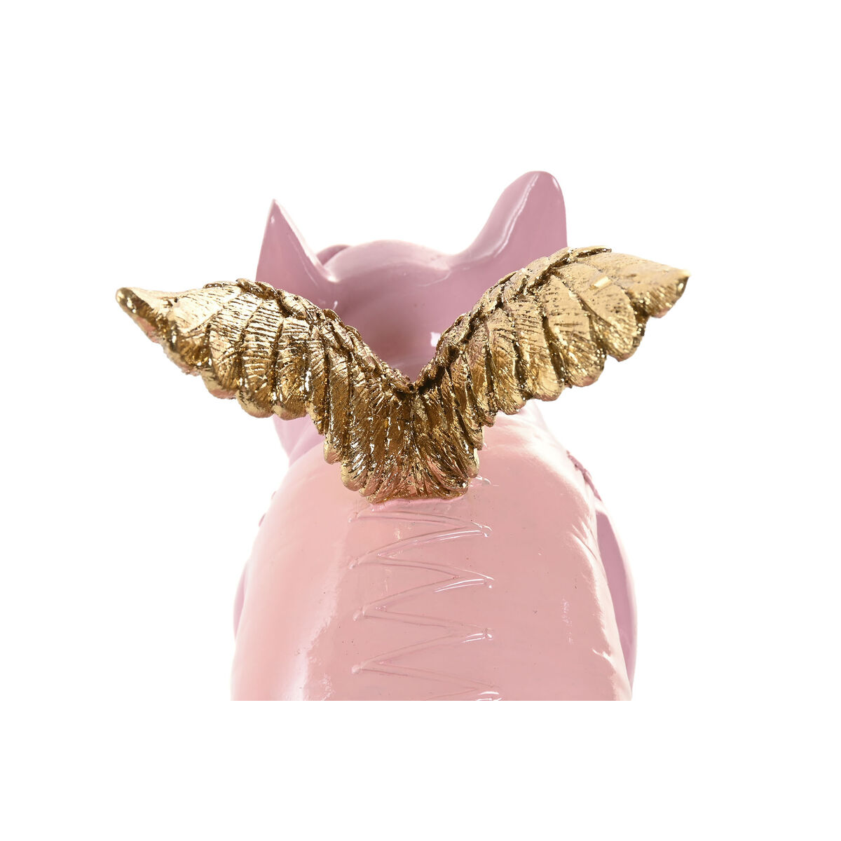 Figura Decorativa Home ESPRIT Rosa Cerdo 19 x 11 x 17 cm (2 Unidades)