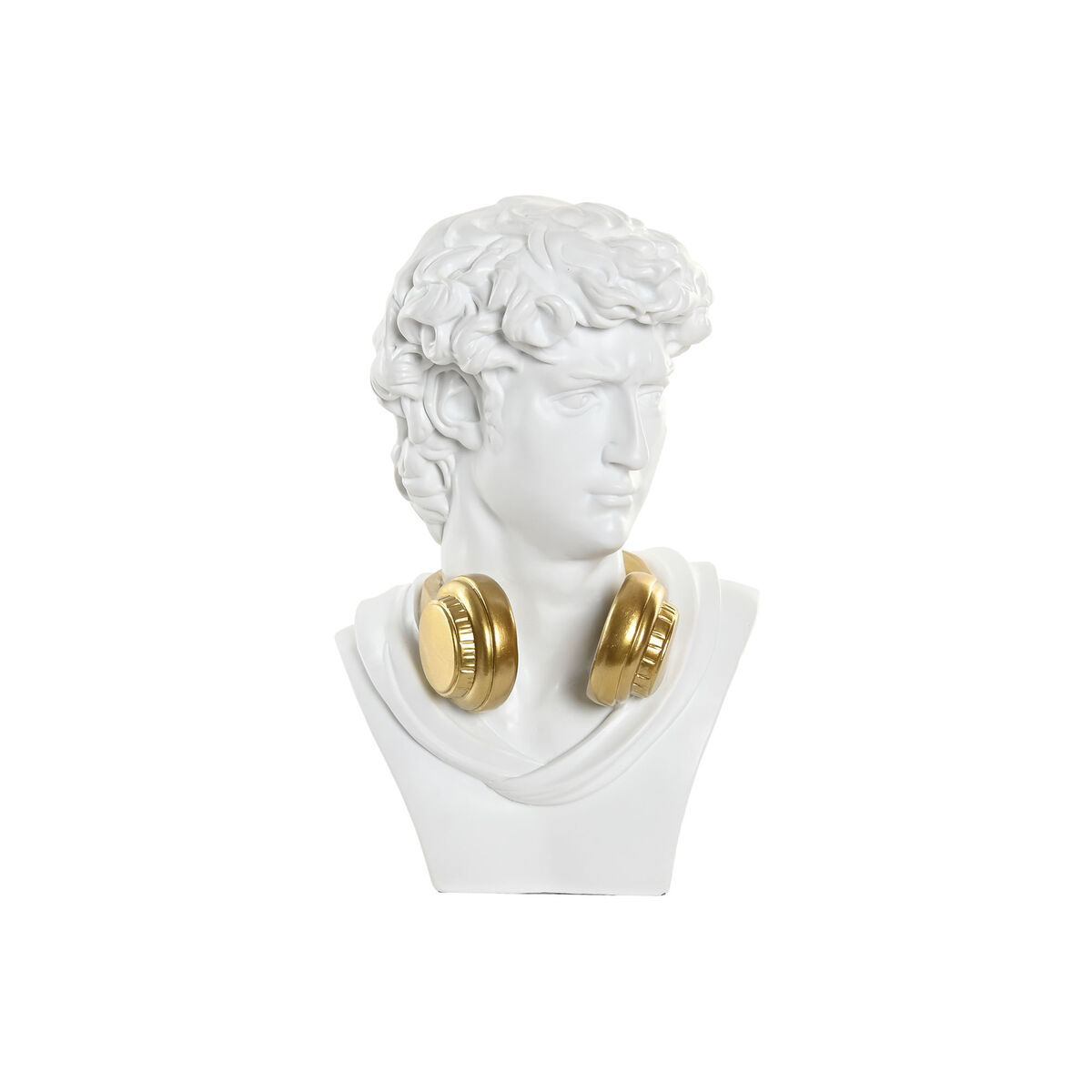 Figura Decorativa Home ESPRIT Blanco Dorado Busto 19,5 x 16 x 30 cm