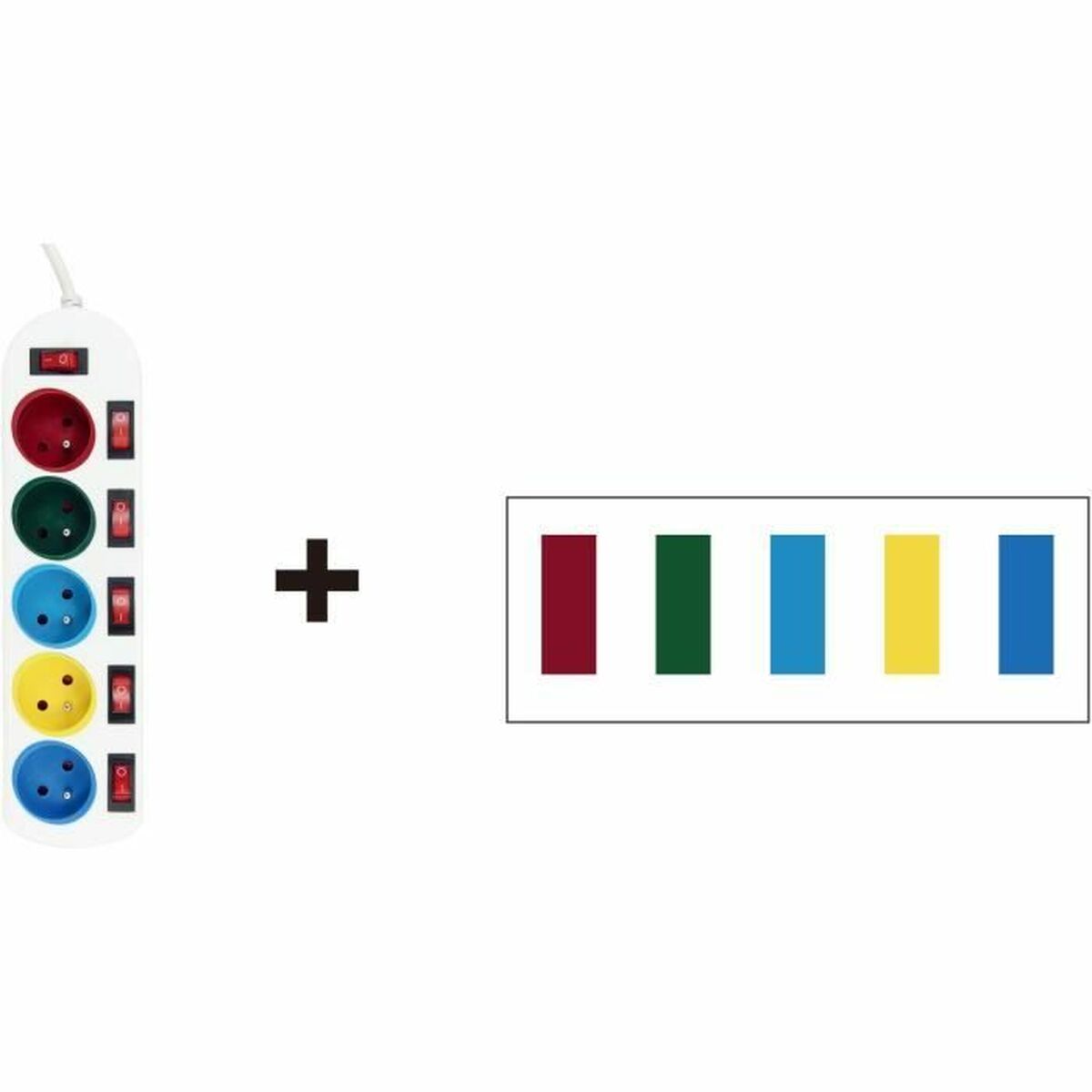 Regleta Enchufes 5 Tomas con Interruptor GAO 3680 W