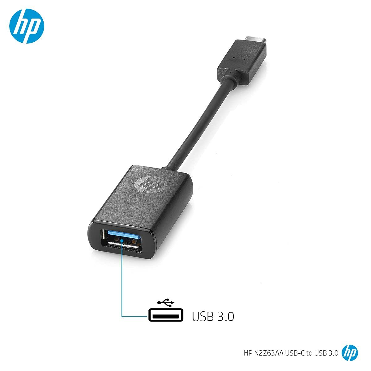 Adaptador USB HP N2Z63AA 10 cm Negro
