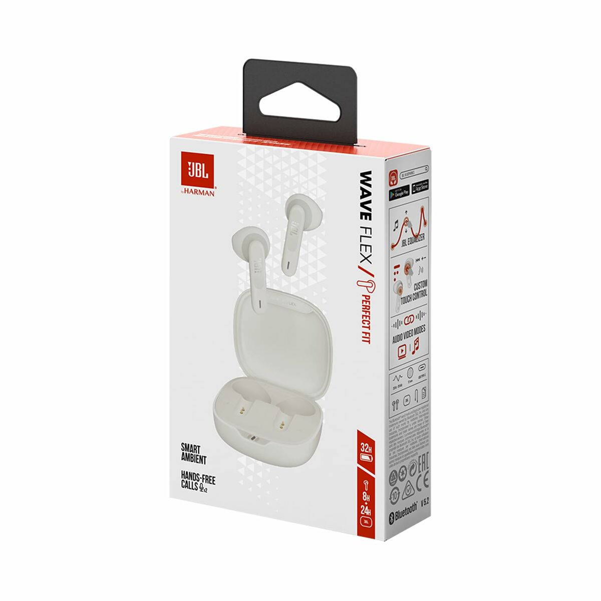 Auriculares Bluetooth con Micrófono JBL JBLWFLEXWHT Blanco
