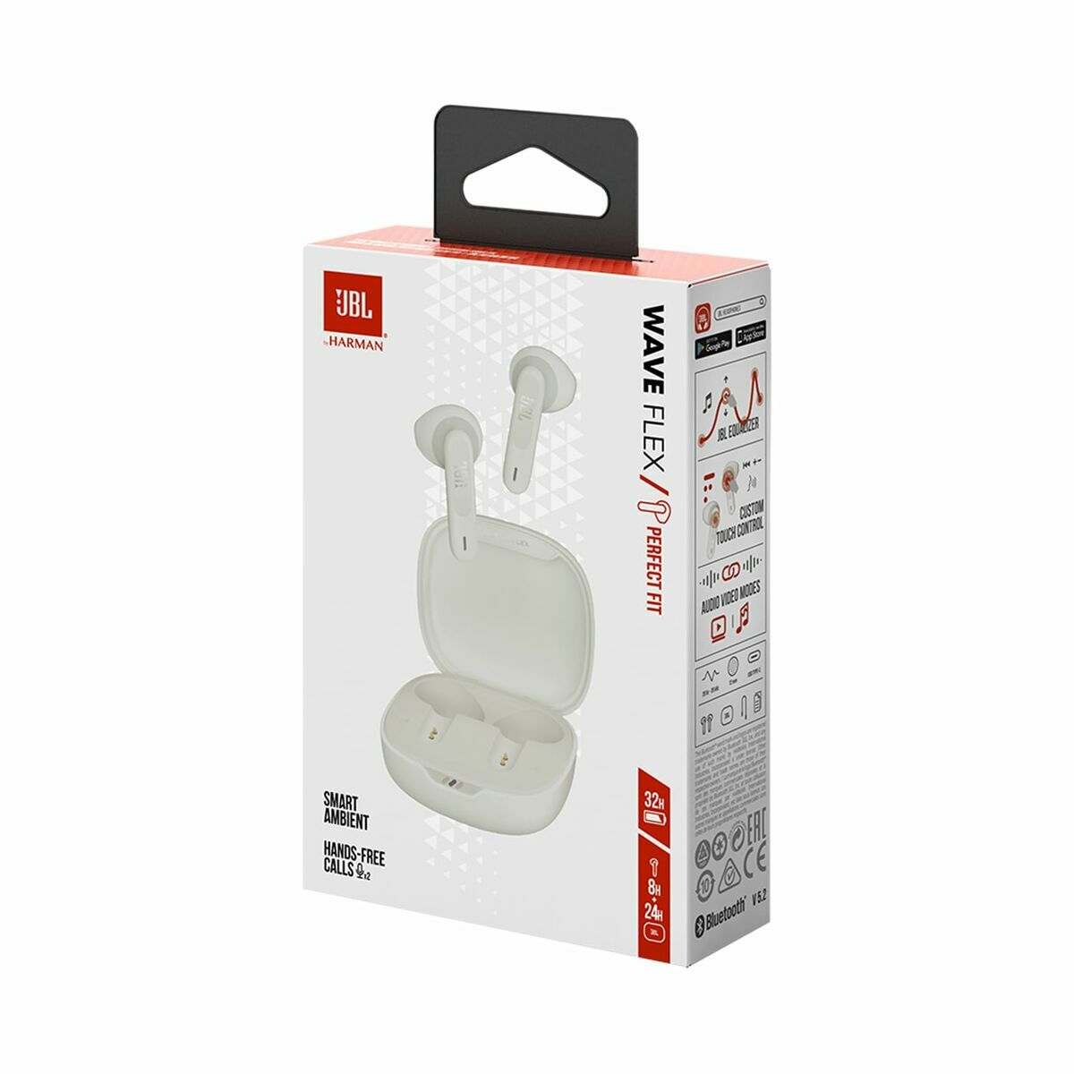 Auriculares Bluetooth con Micrófono JBL JBLWFLEXWHT Blanco