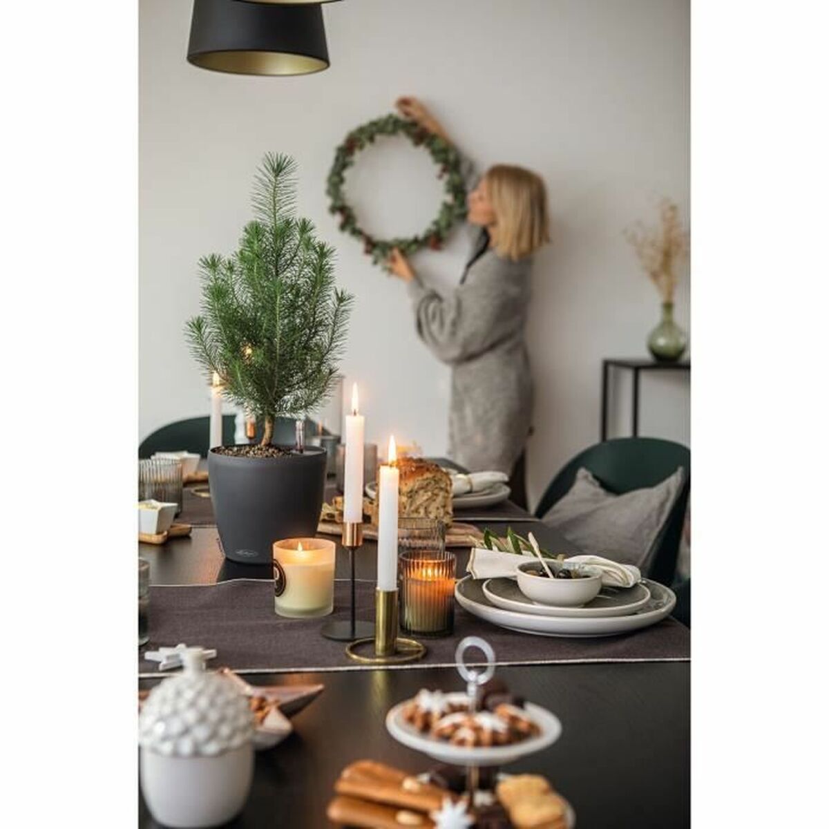 Maceta Lechuza Gris Polipropileno Redondo