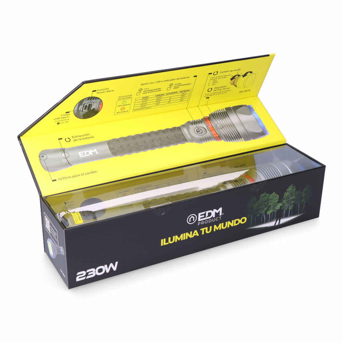 Linterna EDM 36175 23000 Lm De largo alcance