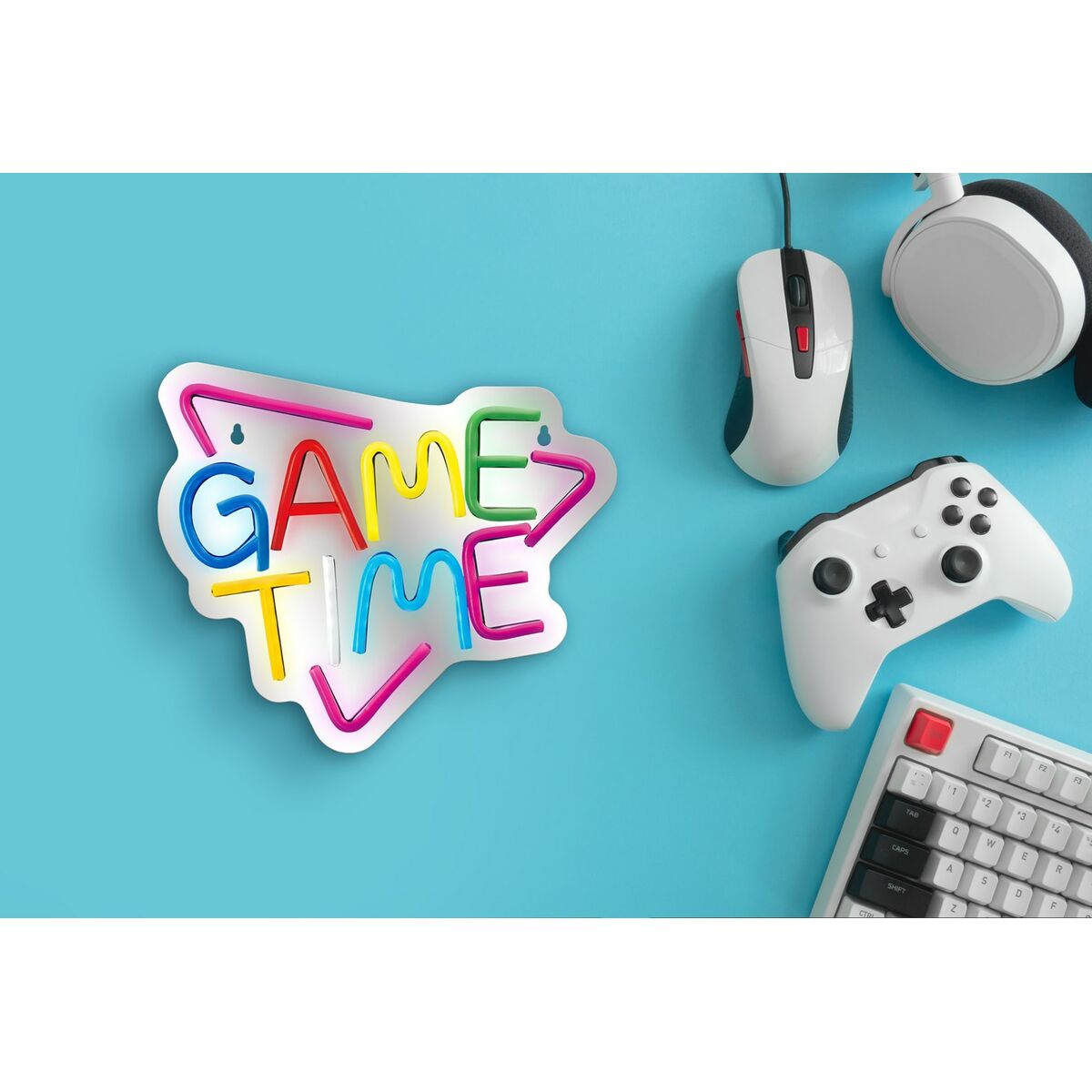 Letrero Neón Activejet AJE-NEON GAME TIME Multicolor 80 (1 Pieza)