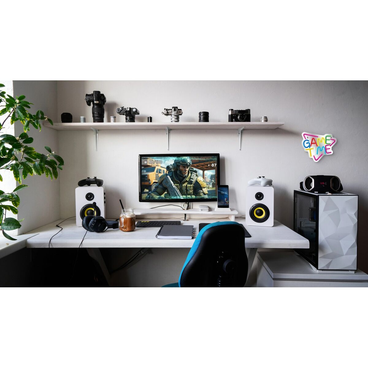 Letrero Neón Activejet AJE-NEON GAME TIME Multicolor 80 (1 Pieza)