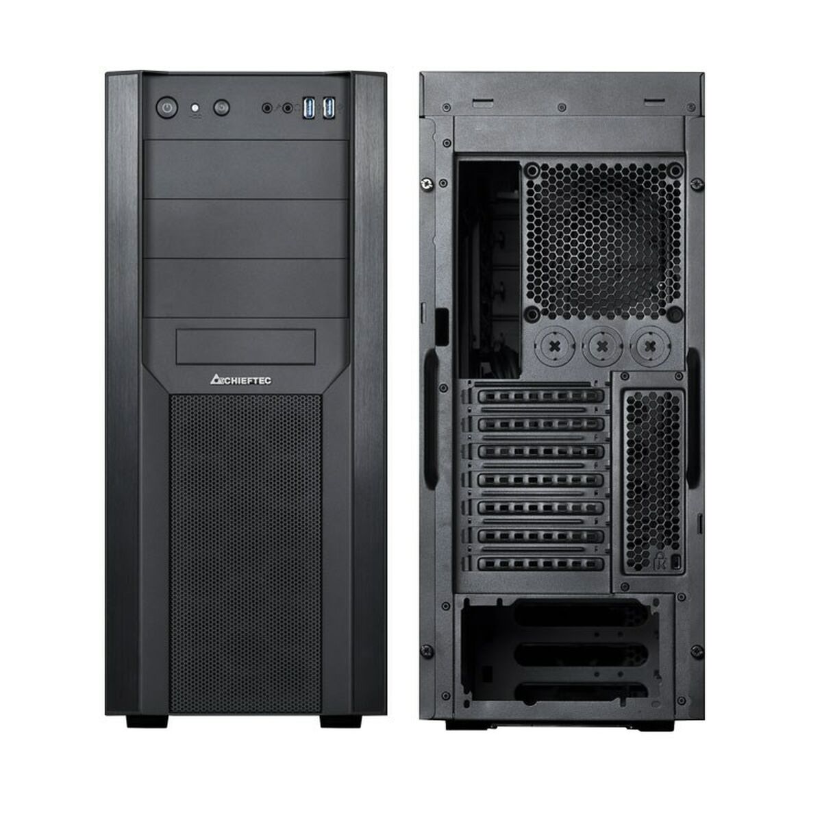 Caja Semitorre ATX Chieftec CW-01B-OP Negro