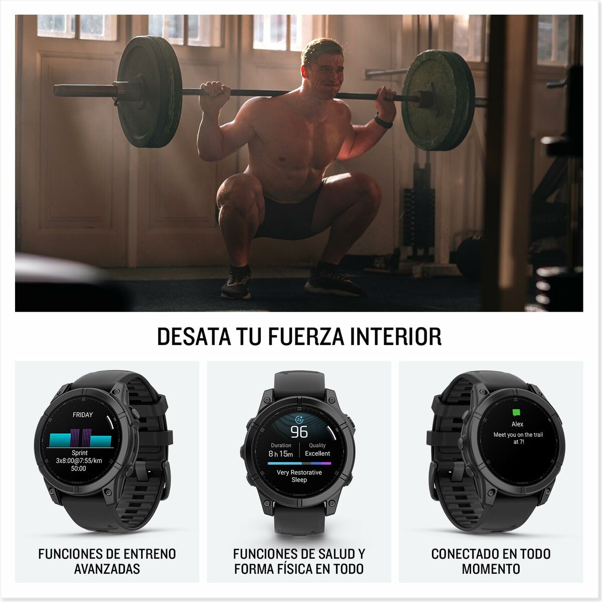 Reloj Hombre GARMIN 010-03025-01 Negro