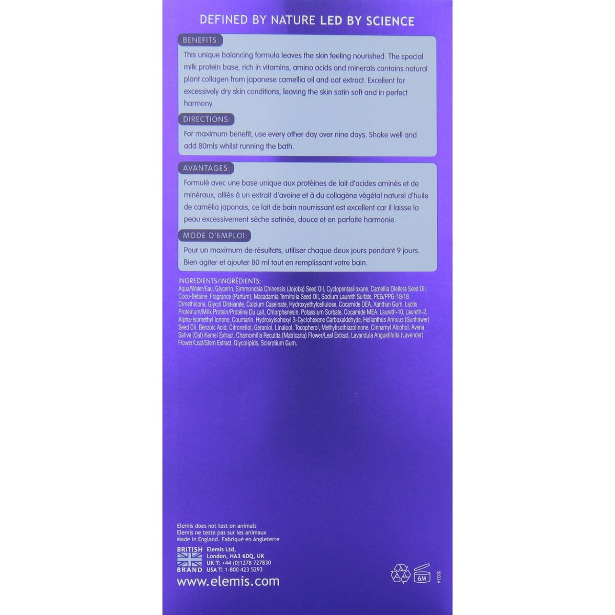 Gel de Ducha Elemis Botella