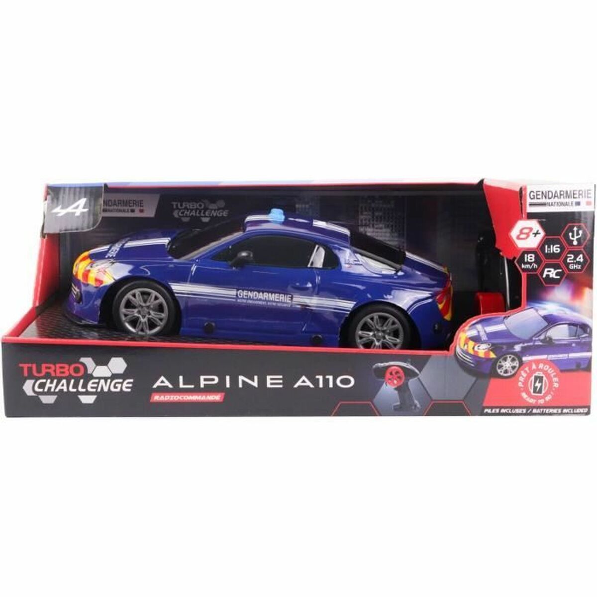 Coche Radio Control Turbo Challenge Alpine A110 Azul 1:16