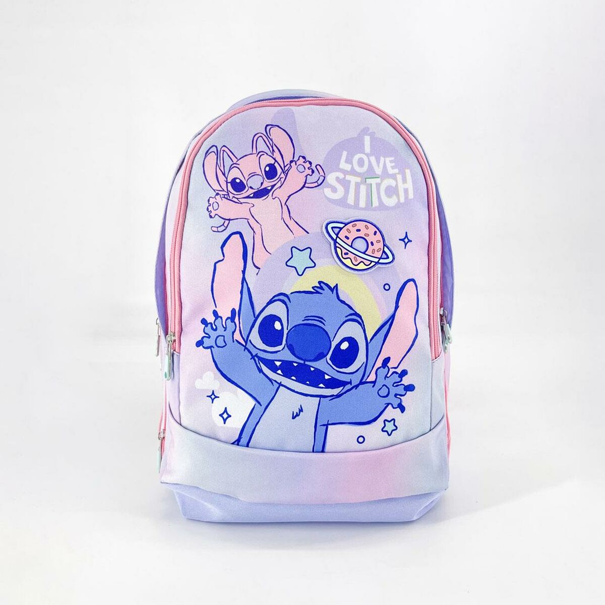 Mochila Escolar Stitch Lila 41 cm