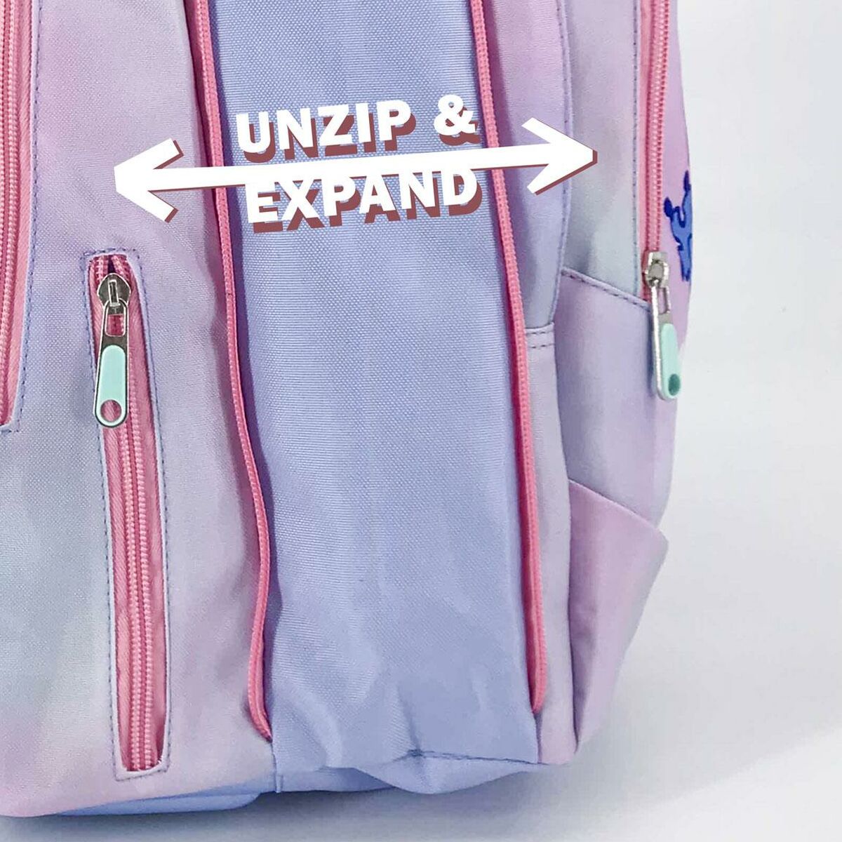 Mochila Escolar Stitch Lila 41 cm