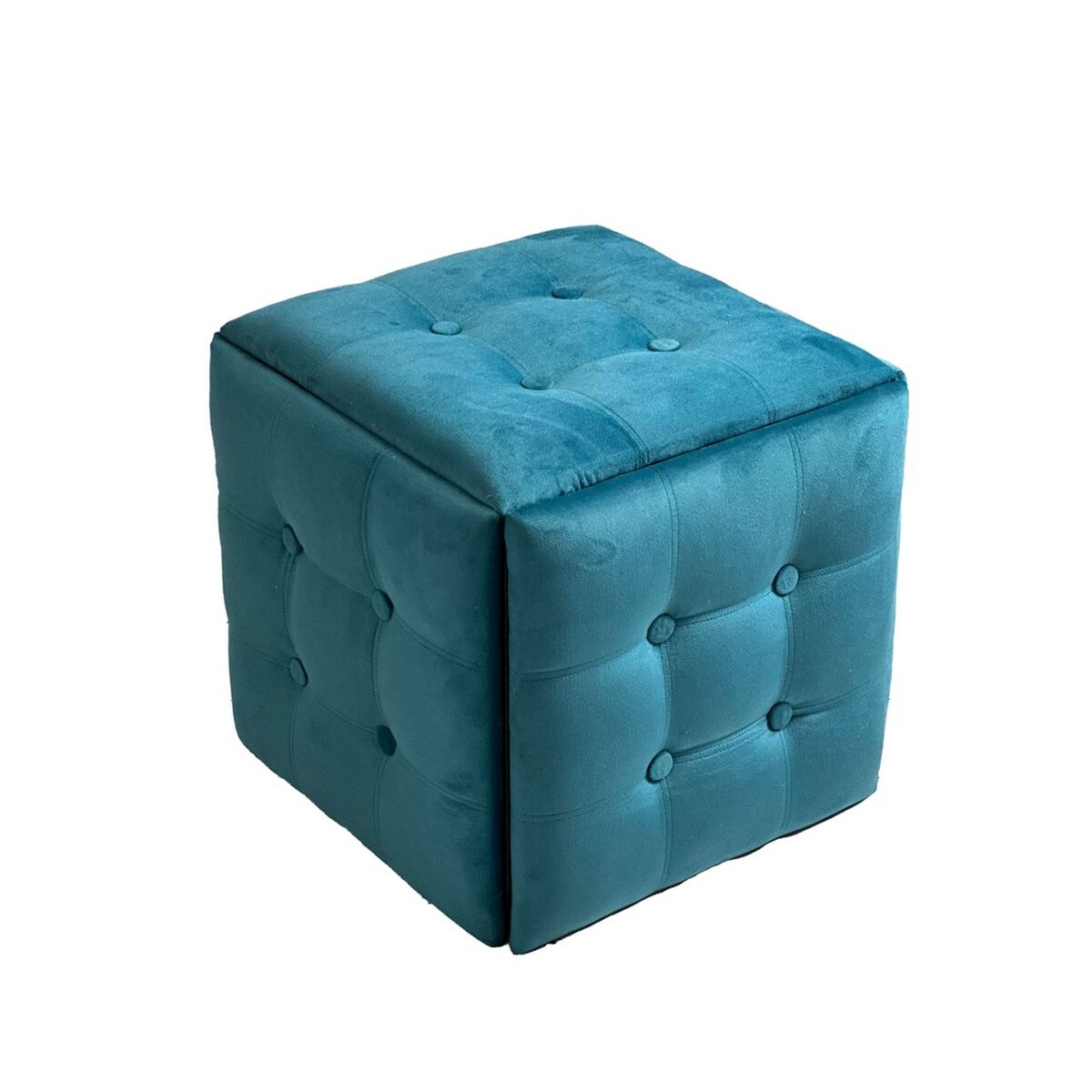 Juego de taburetes GO GIFT Transformer Azul Terciopelo Acero 50 x 50 x 50 cm Puff 5 en 1 5 Unidades