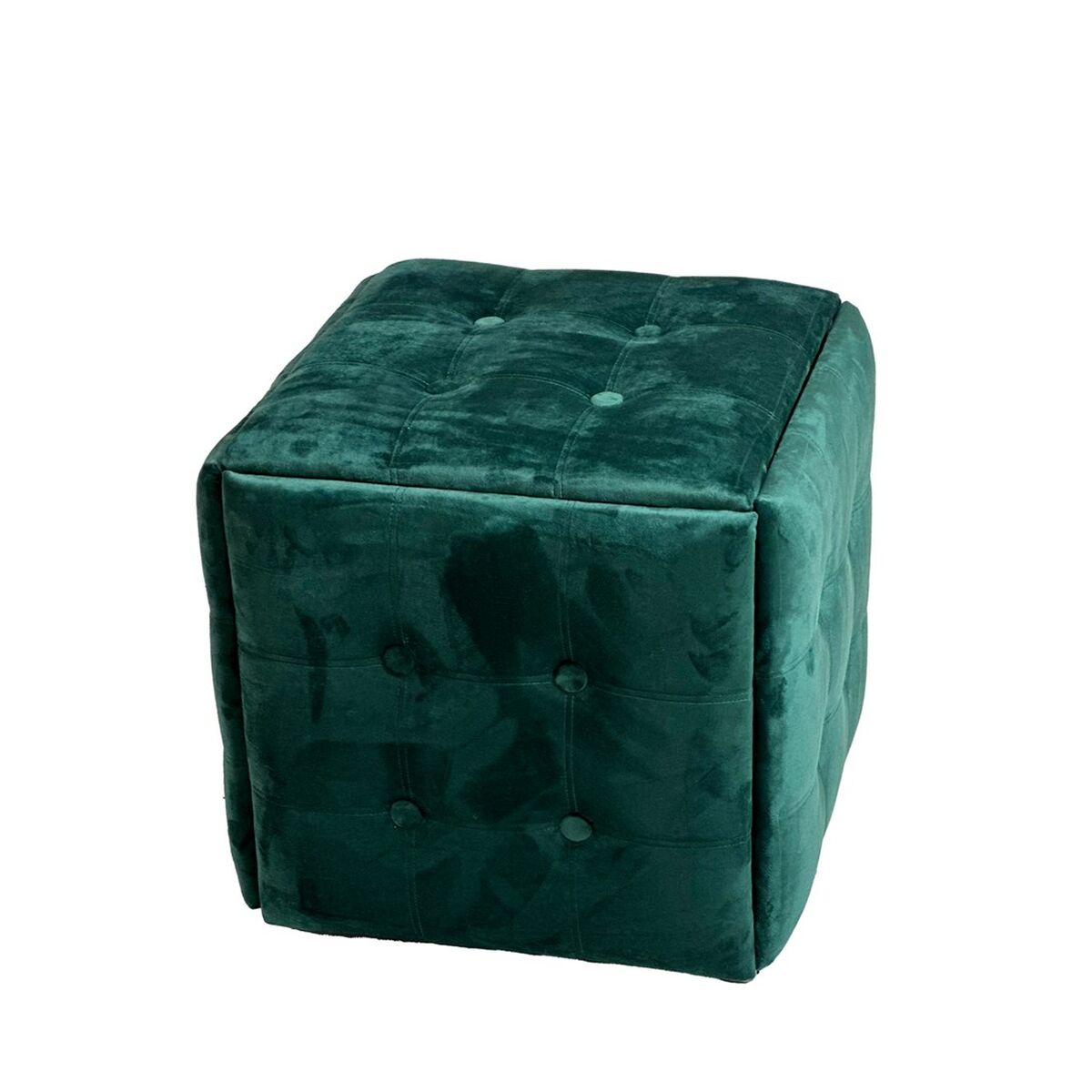 Juego de taburetes GO GIFT Transformer Verde oscuro Terciopelo Acero 50 x 50 x 50 cm Puff 5 en 1 5 Unidades