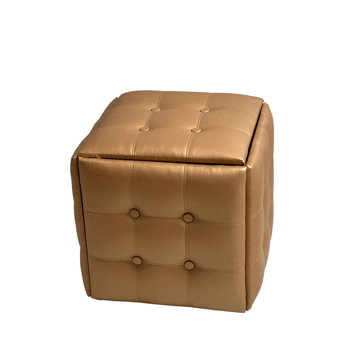 Juego de taburetes GO GIFT Transformer Camel Piel Acero 50 x 50 x 50 cm Puff 5 en 1 5 Unidades