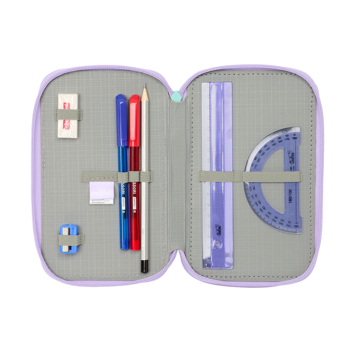 Plumier Triple Frozen Spirit Lila 12,5 x 19,5 x 5,5 cm 37 Piezas