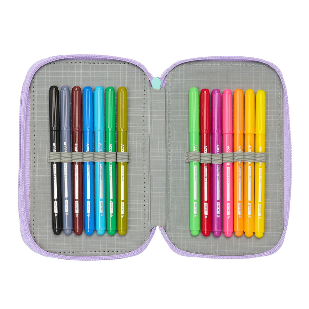 Plumier Triple Frozen Spirit Lila 12,5 x 19,5 x 5,5 cm 37 Piezas