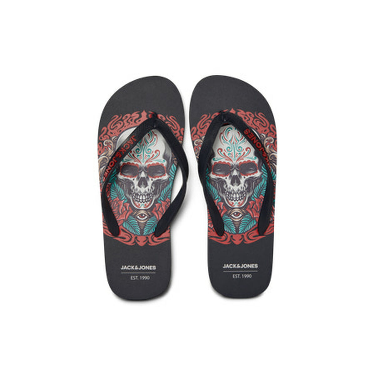 Chanclas para Hombre Jack & Jones JFWSKULLS Negro