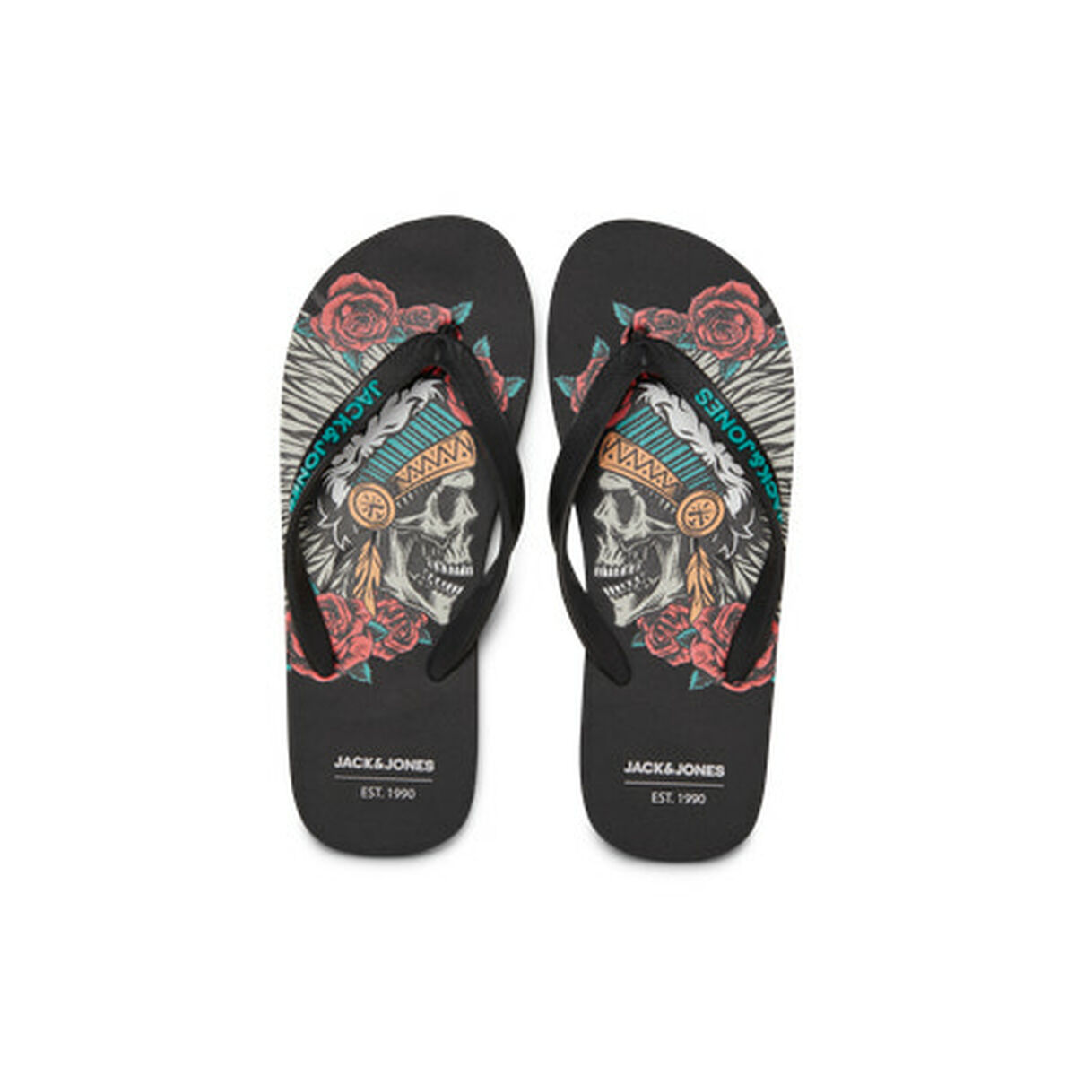 Chanclas para Hombre Jack & Jones JFWSKULLS FLIP FLOP 12280854 Negro