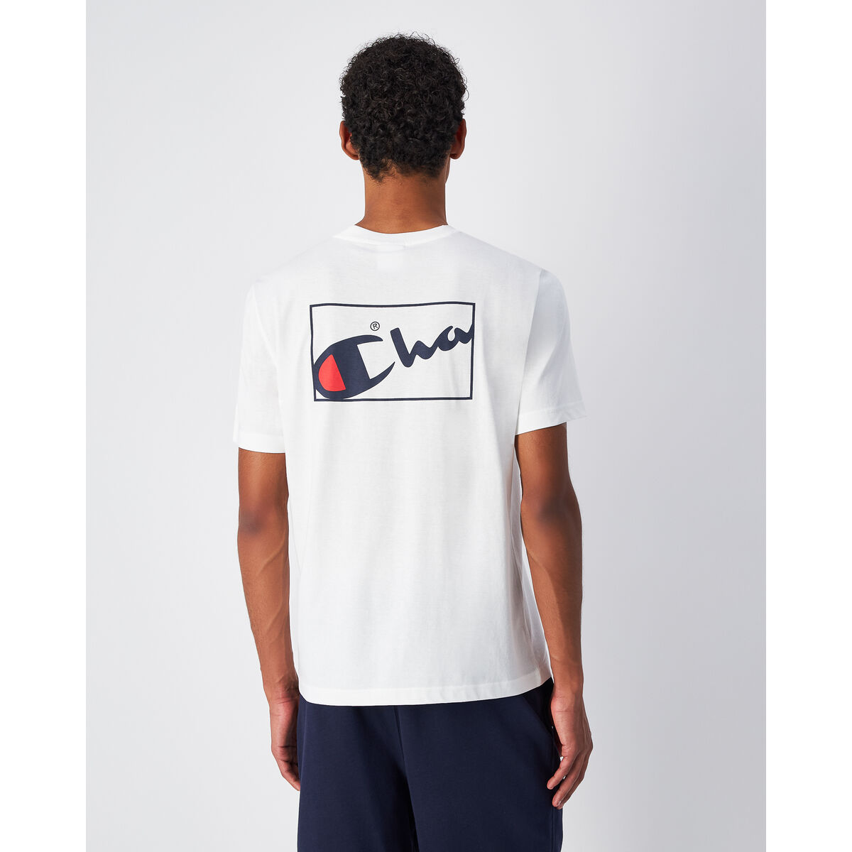 Camiseta de Manga Corta Hombre Champion CHAMPION SS TEE 220775 Blanco
