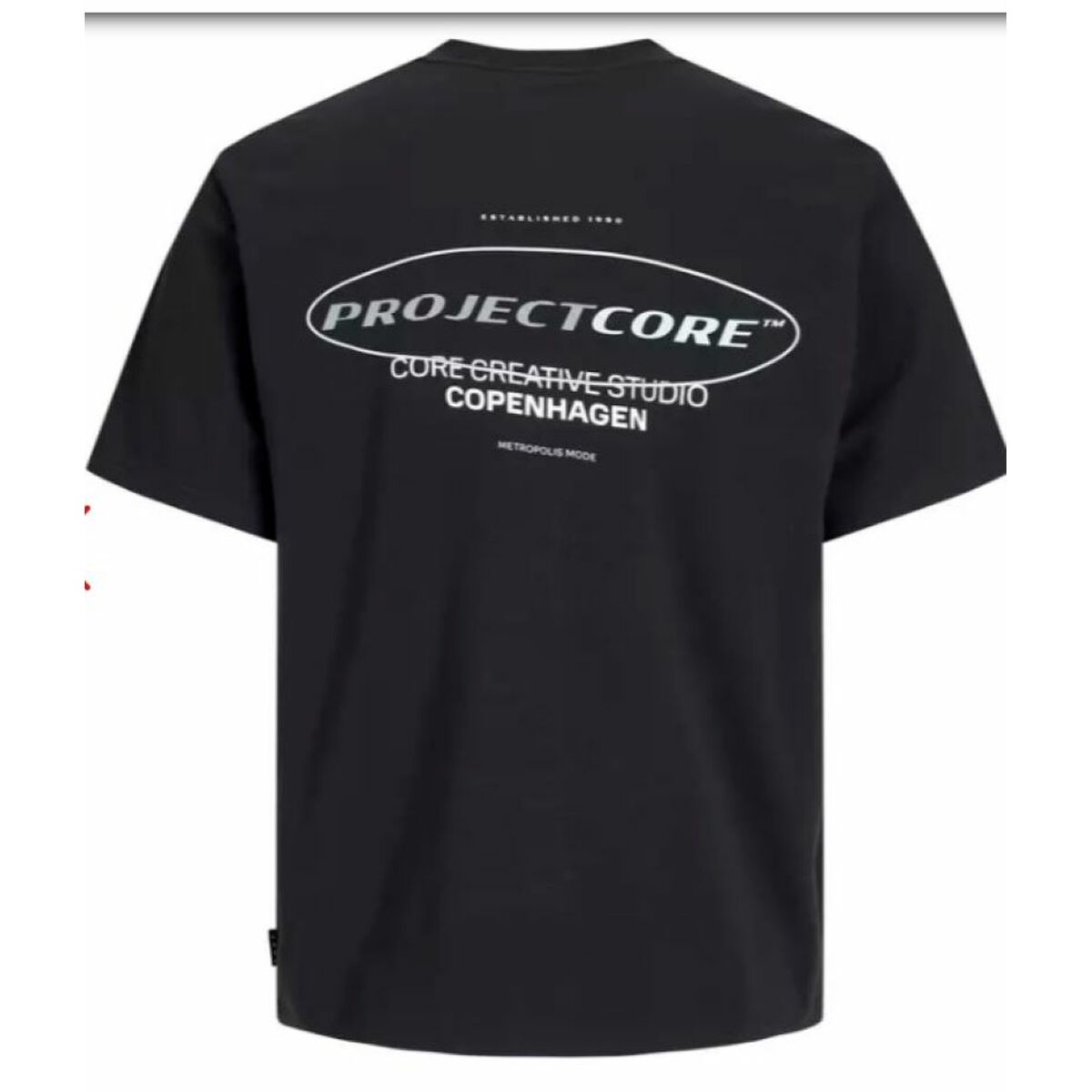 Camiseta de Manga Corta Hombre Jack & Jones JCOPACER BACK PRINT TEE 12273297 Negro