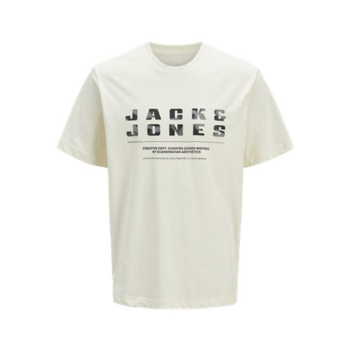Camiseta de Manga Corta Hombre Jack & Jones JCORECHARGE FRONT BRANDING TEE CREW NECK 12274716 Blanco