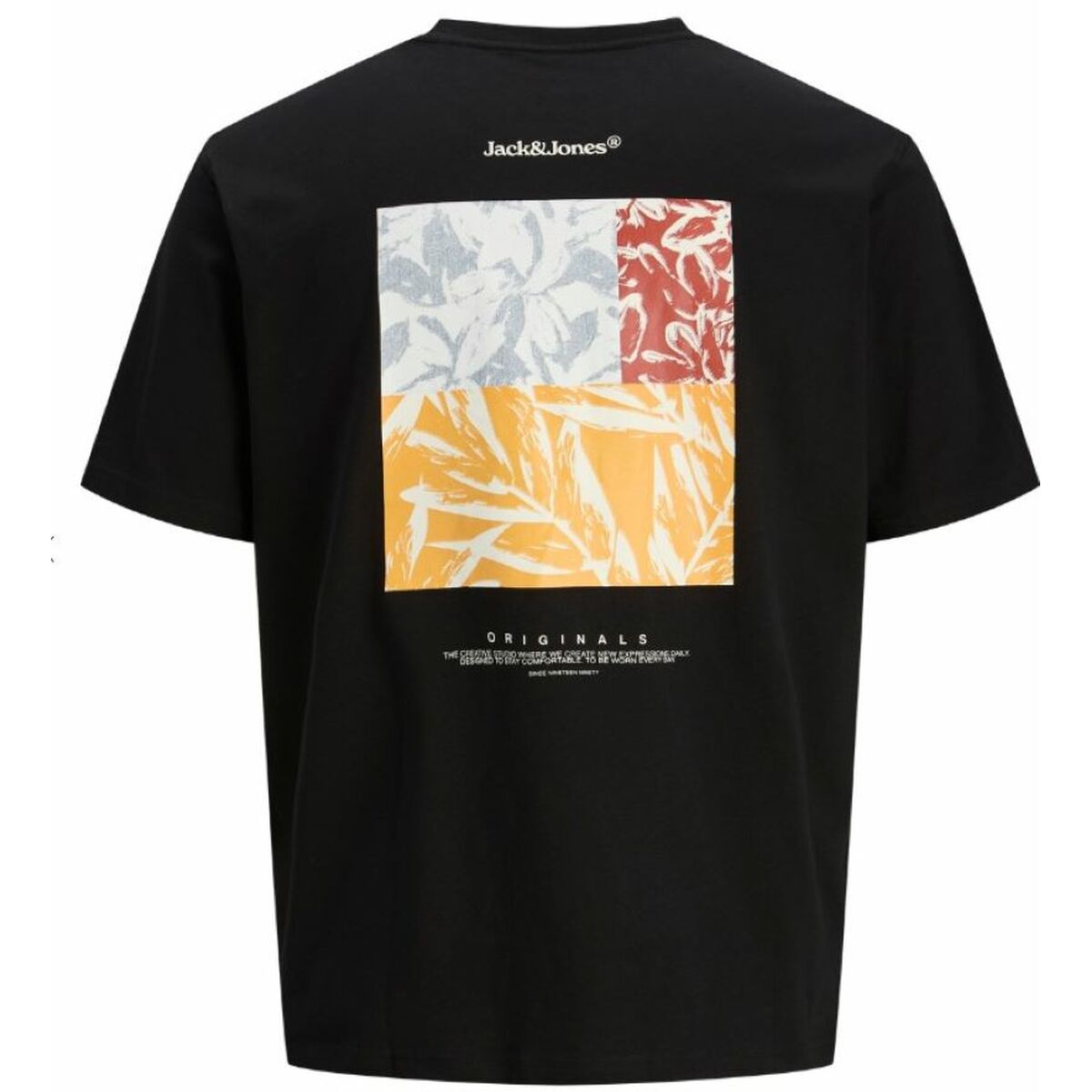 Camiseta de Manga Corta Hombre Jack & Jones JORSPLIT BACK TEE 12272996 Negro