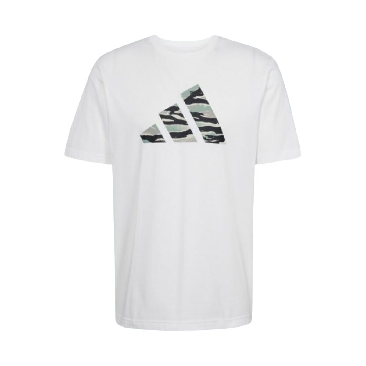 Camiseta de Manga Corta Hombre Adidas M C CAMO LOGO T JI6770 Blanco