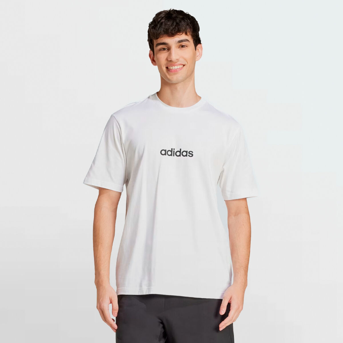 Camiseta de Manga Corta Hombre Adidas M LIN SJ T JE9000 Blanco