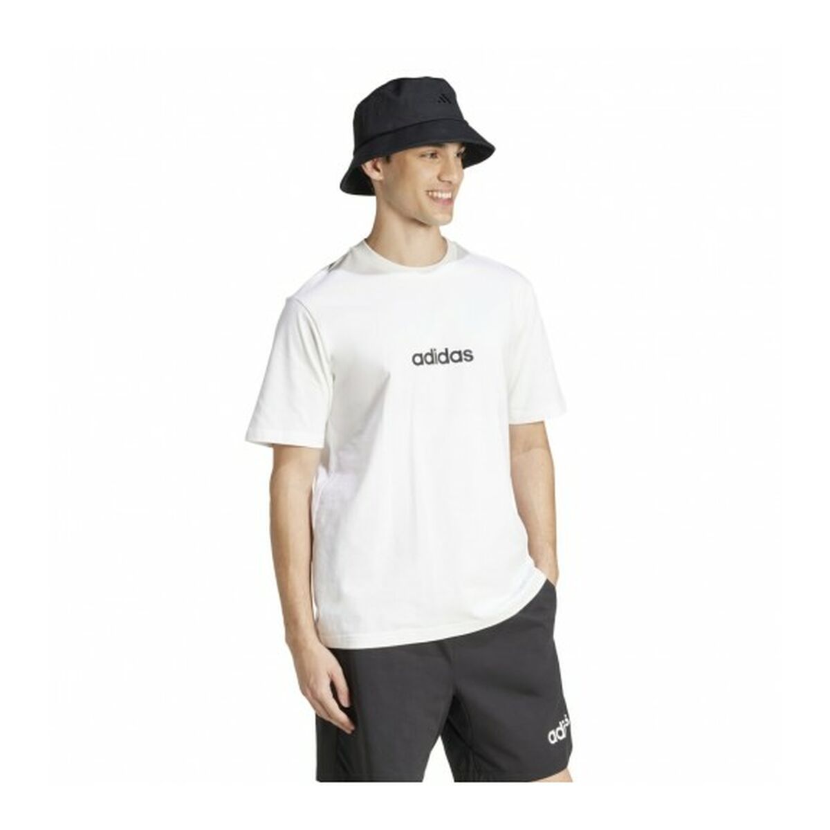 Camiseta de Manga Corta Hombre Adidas M LIN SJ T JE9000 Blanco