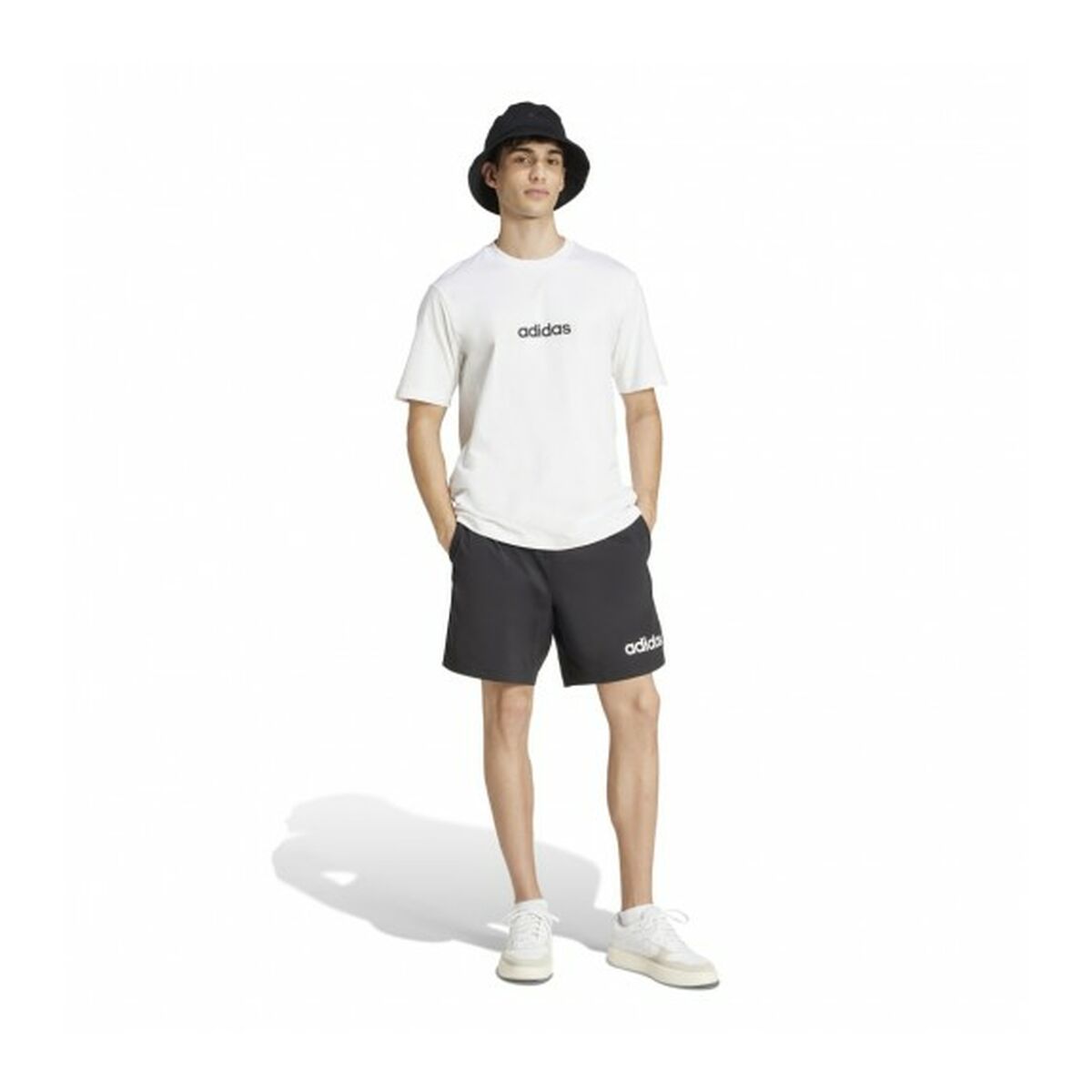 Camiseta de Manga Corta Hombre Adidas M LIN SJ T JE9000 Blanco