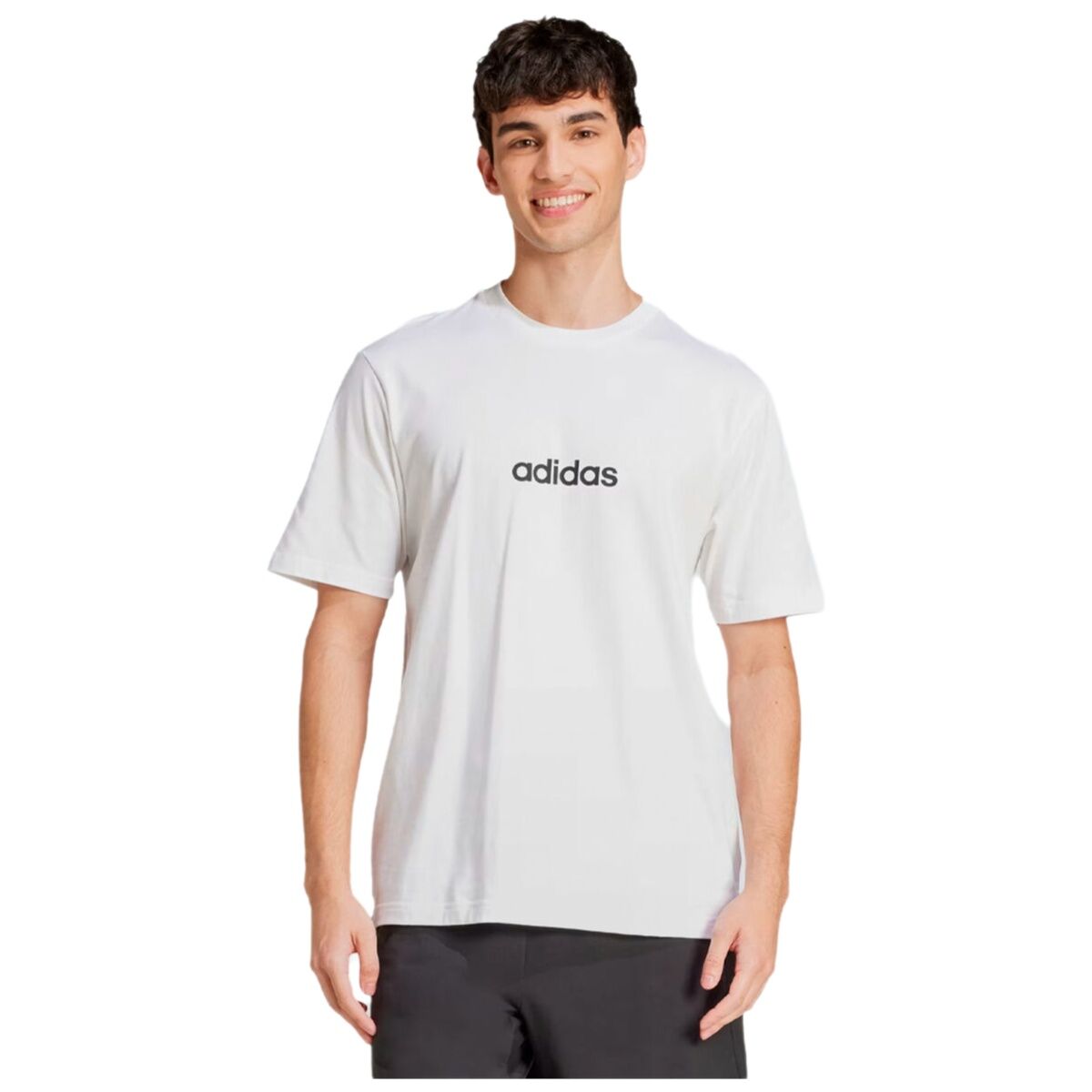 Camiseta de Manga Corta Hombre Adidas M LIN SJ T JE9000 Blanco