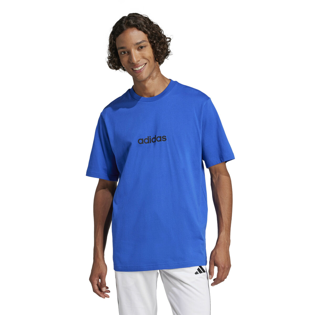 Camiseta de Manga Corta Hombre Adidas M LIN SJ T JE8995 Azul