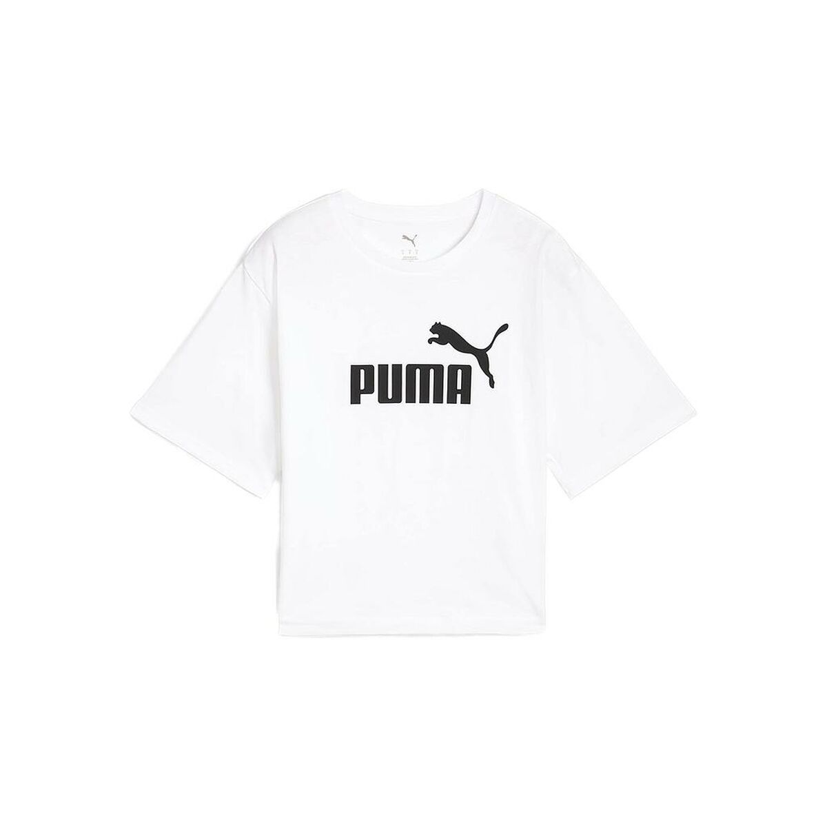 Camiseta de Manga Corta Mujer Puma ESS Cropped No. 1 Logo Relaxed Tee C/O 684972 02 Blanco