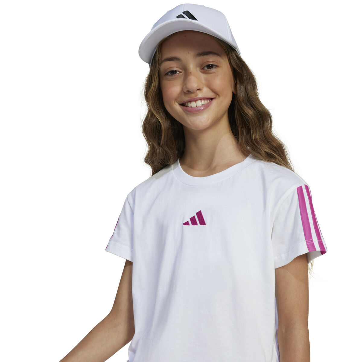 Camiseta de Manga Corta Infantil Adidas JG 3S TEE 160 JN6494 Blanco
