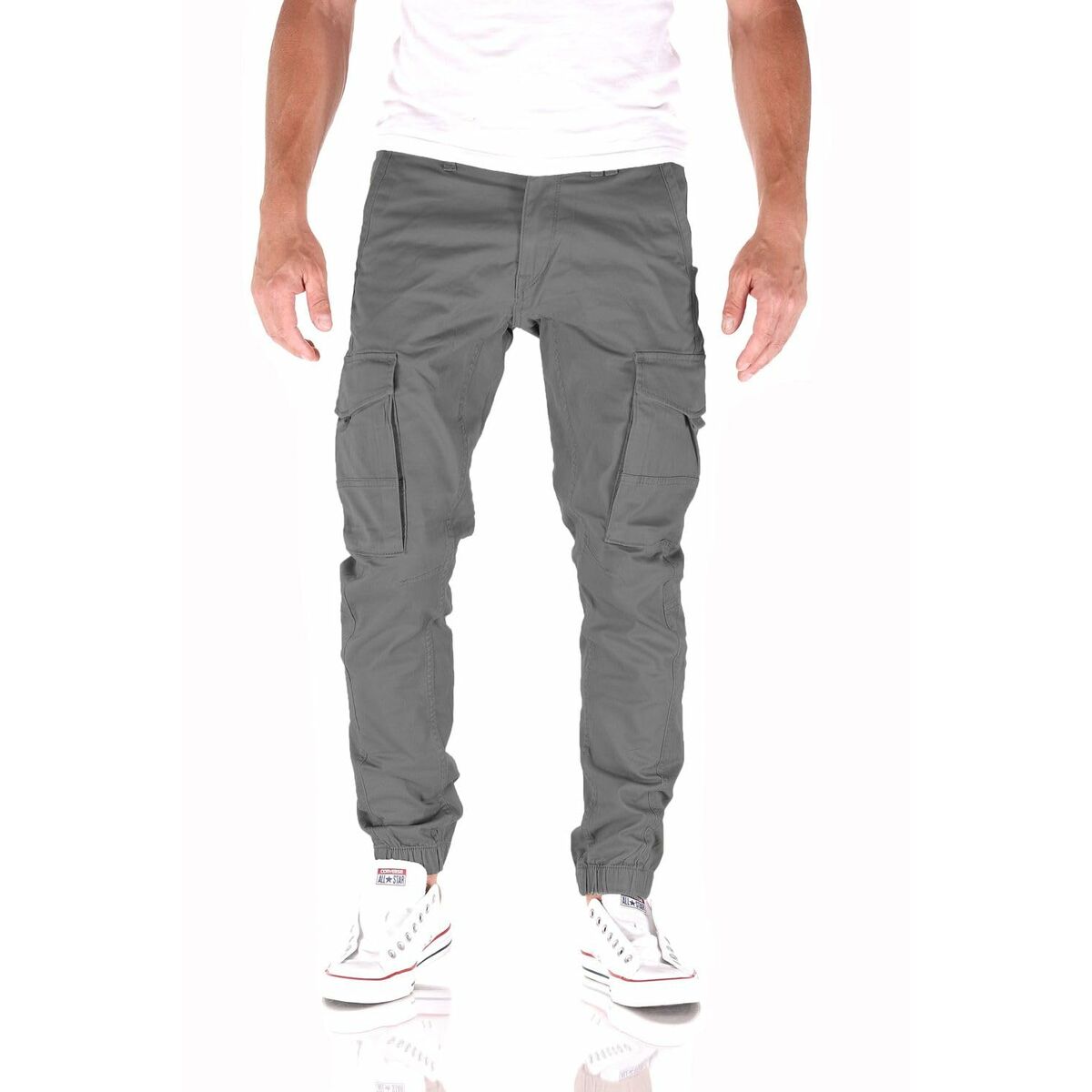 Pantalón Jack & Jones JPSTPAUL JJFLAKE CARGO 12139912 Gris