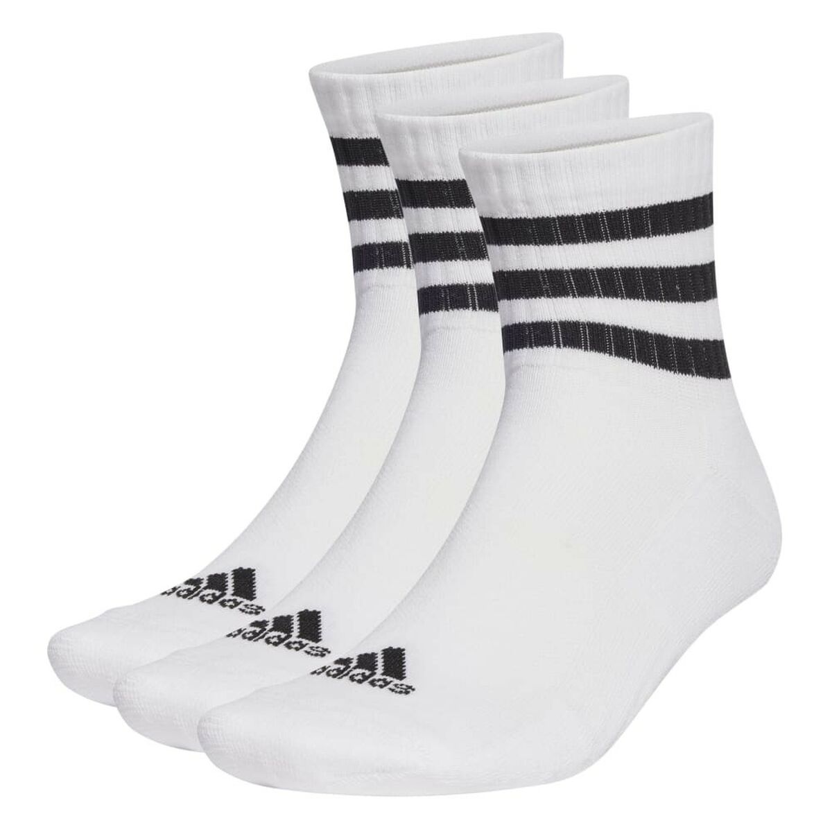 Calcetines Deportivos Adidas 3S C SPW MID 3P HT3456 Blanco 3 pares