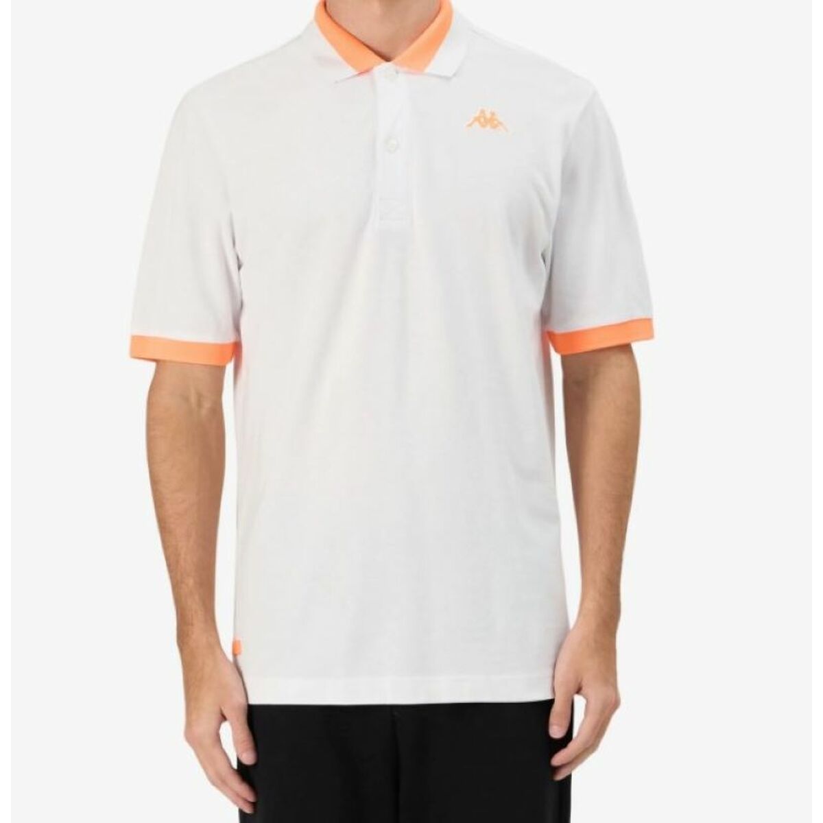 Polo de Manga Corta Hombre Kappa 341N22W A14 Blanco