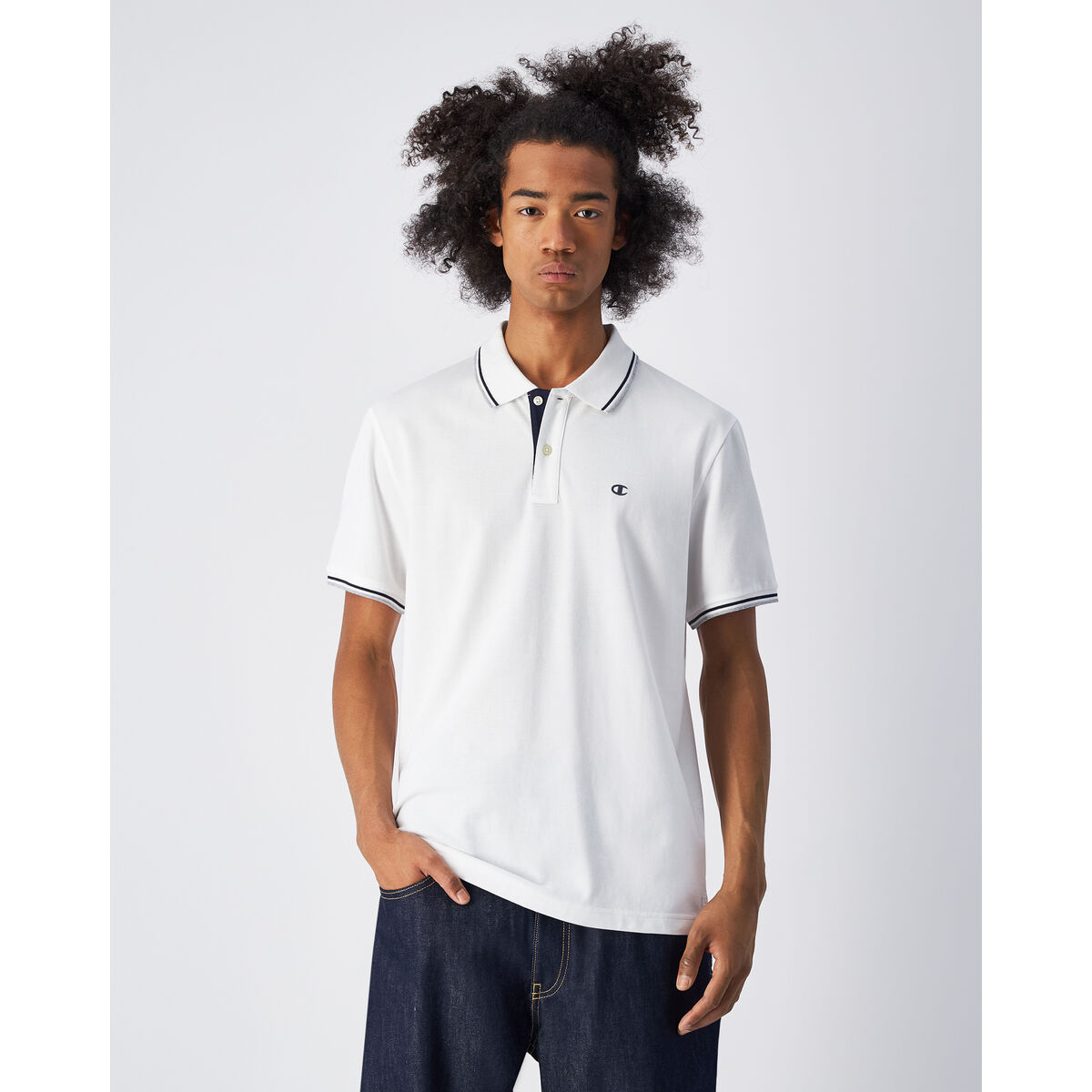 Polo de Manga Corta Hombre Champion CHAMPION POLO 220897 Blanco
