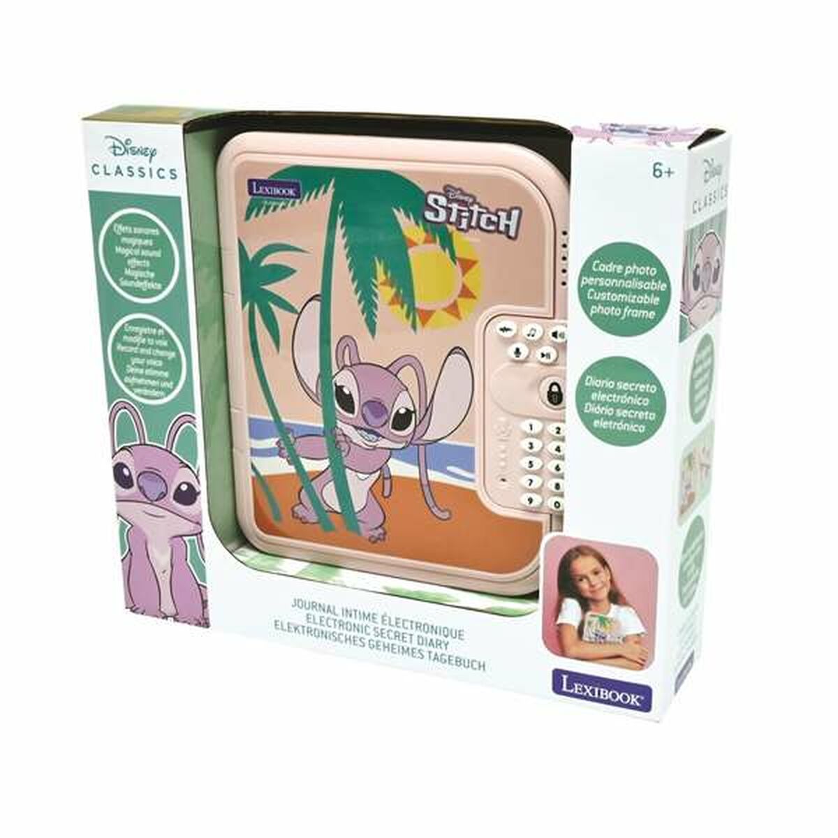 Juguete Interactivo Stitch Angel Rosa Agenda