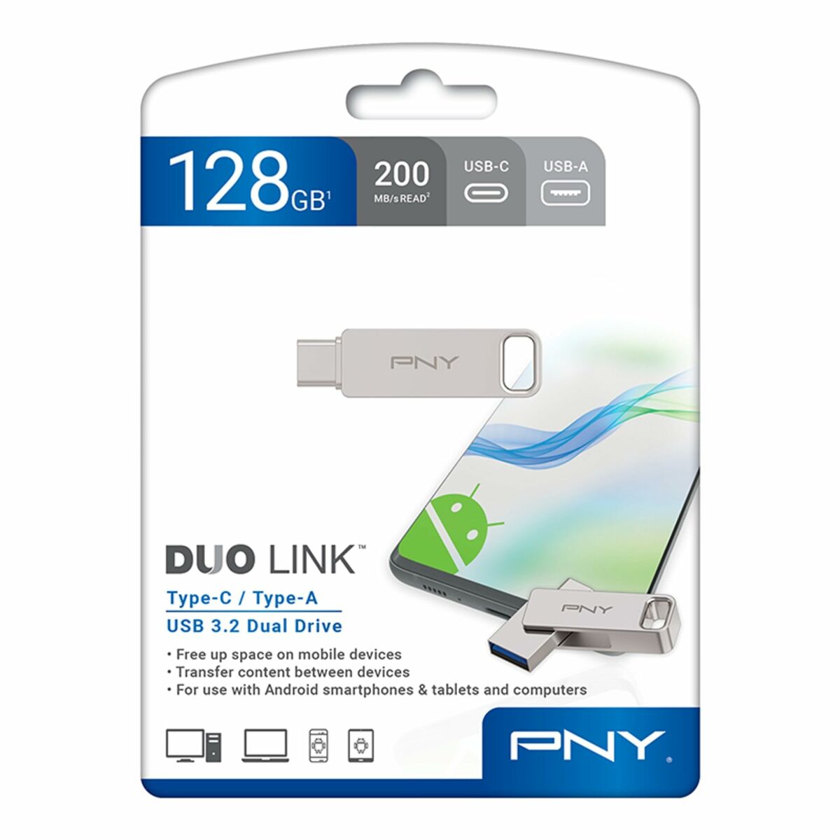 Memoria USB PNY P-FDI128DULINKTYC-GE