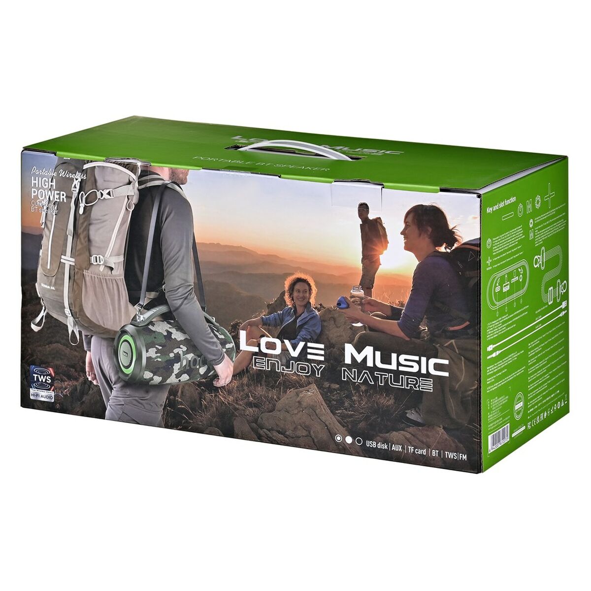 Altavoz Bluetooth Portátil Hoco HA4 camouflage green