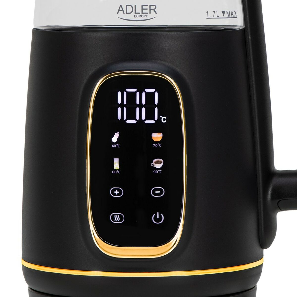 Hervidor Adler AD 1305bg Negro Oro 2200 W 1,7 L