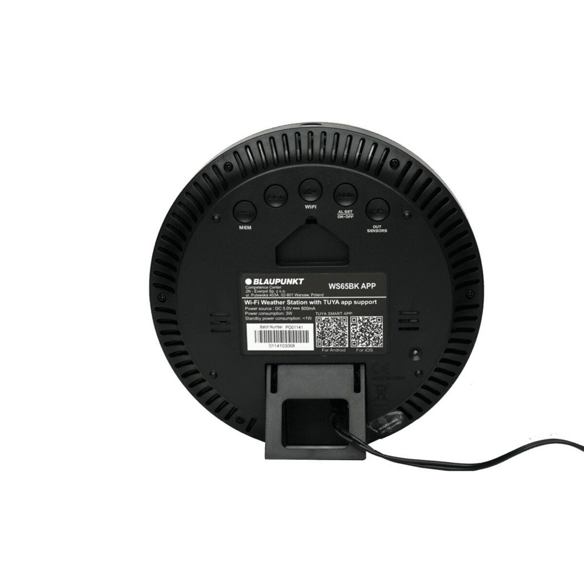 Estación Meteorológica Multifunción Blaupunkt WS65BK APP